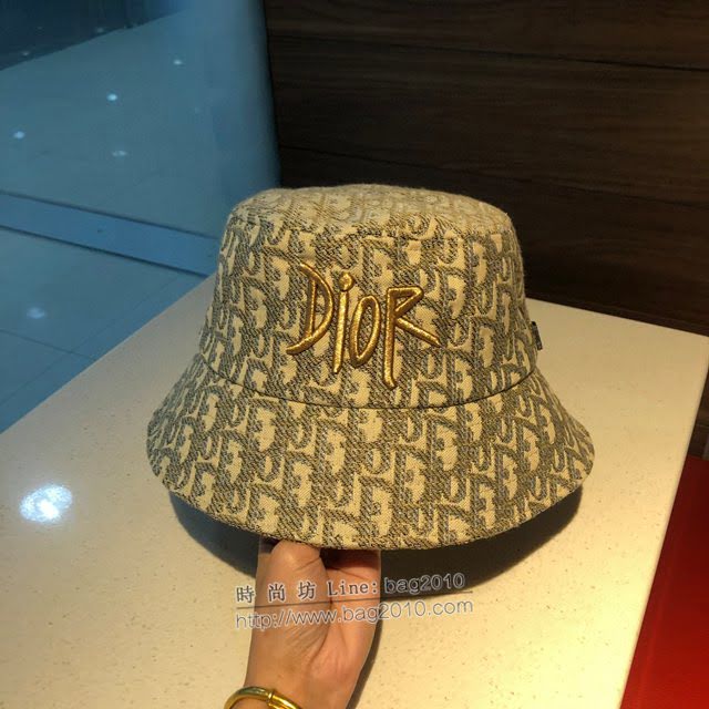 Dior男女同款帽子 迪奧刺繡印花漁夫帽  mm1172